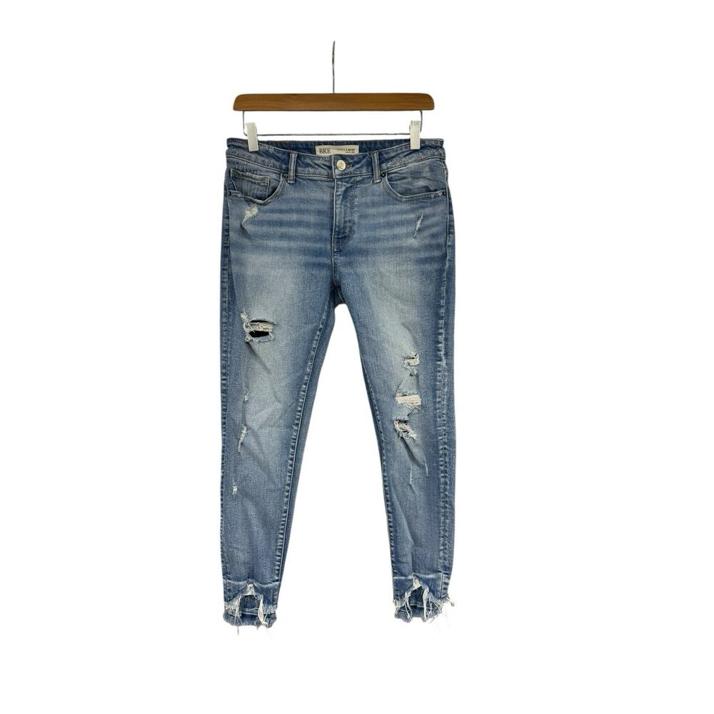 Buckle Women's Medium Blue Ripped Skinny Jeans